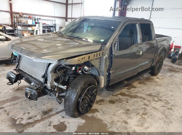 1FTFW3L59SFB79401 2025 FORD F150 Gray წინა მარცხენა ხედი სამი მეოთხედიდან
