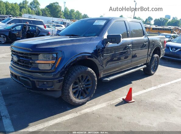 1FTFW3L88RFB51271 2024 FORD F150 Dark Blue Առջևի ձախ երեք քառորդ տեսարան