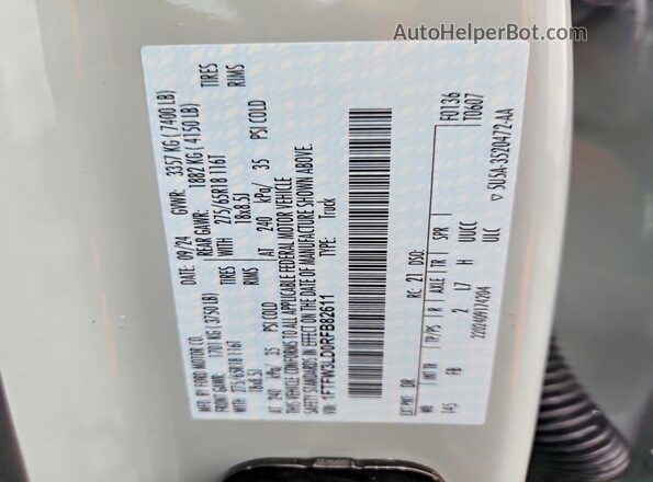 1FTFW3LD0RFB82611 2024 FORD F150 White Engine compartment view
