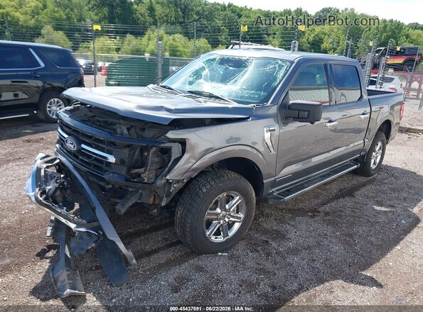 1FTFW3LD6RFA06548 2024 FORD F150 Gray Առջևի ձախ երեք քառորդ տեսարան