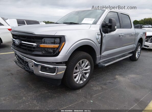 1FTFW3LD6RFA86160 2024 FORD F150 Silver Vista tres cuartos delantera izquierda