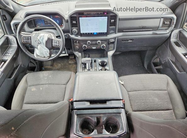 1FTFW3LD8RFA78674 2024 FORD F150 Blue Dashboard view