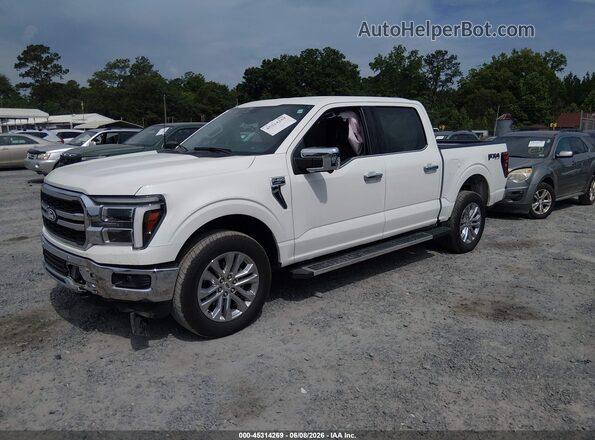 1FTFW5L58SFB03910 2025 FORD F150 White წინა მარცხენა ხედი სამი მეოთხედიდან