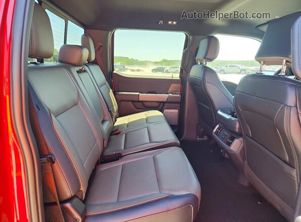 1FTFW5L81SFB81469 2025 FORD F150 Red Rear seats view