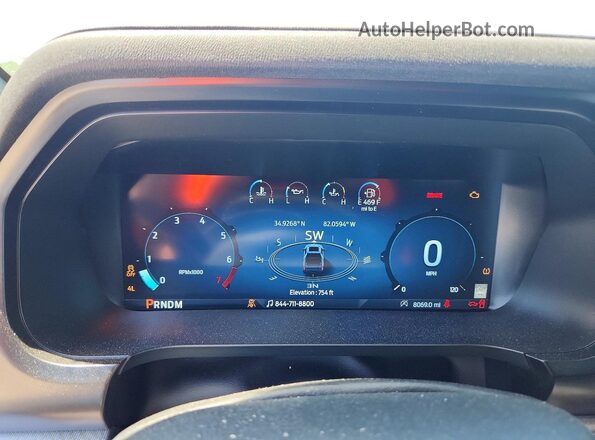 1FTFW5L81SFB81469 2025 FORD F150 Red Instrument cluster view