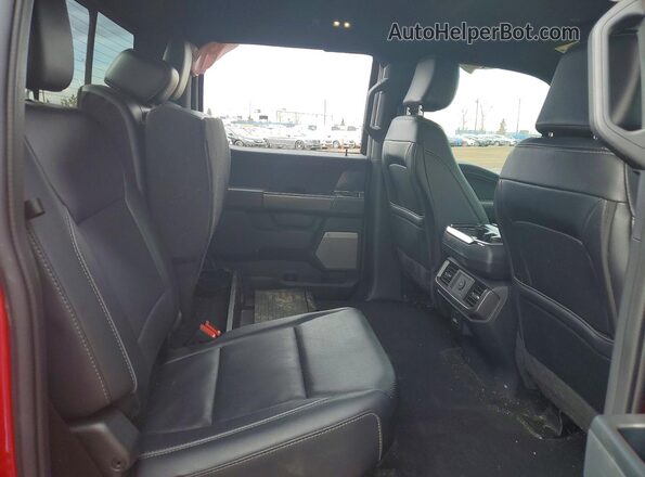 1FTFW5L84SKE13764 2025 FORD F150 Red Rear seats view