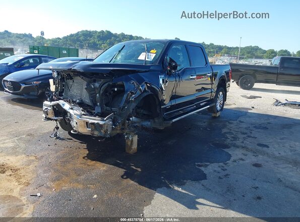 1FTFW5L85RFB04484 2024 FORD F150 Black წინა მარცხენა ხედი სამი მეოთხედიდან