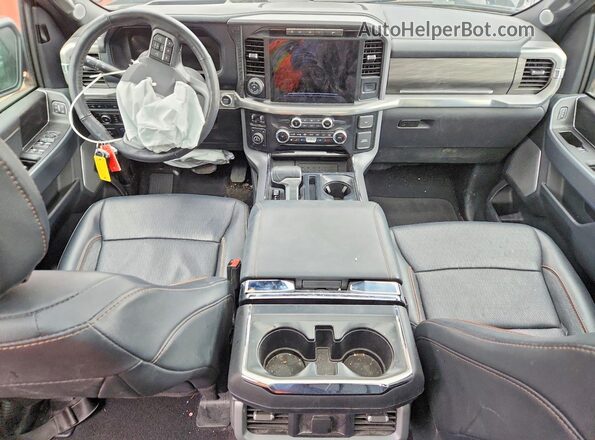 1FTFW5L88RFA42871 2024 FORD F150 Black Dashboard view