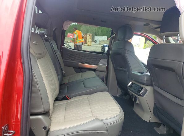 1FTFW7LD0SFA90766 2025 FORD F150 Red Rear seats view