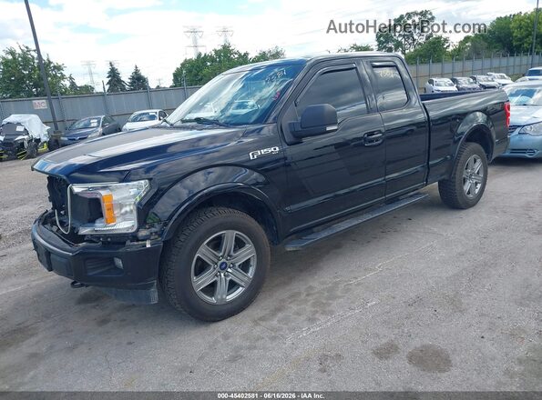 1FTFX1E55JKD30030 2018 FORD F150 Black Առջևի ձախ երեք քառորդ տեսարան