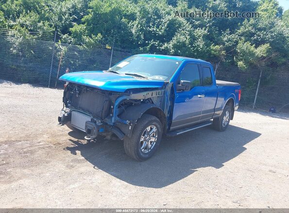 1FTFX1E84MFB67040 2021 FORD F150 Blue წინა მარცხენა ხედი სამი მეოთხედიდან
