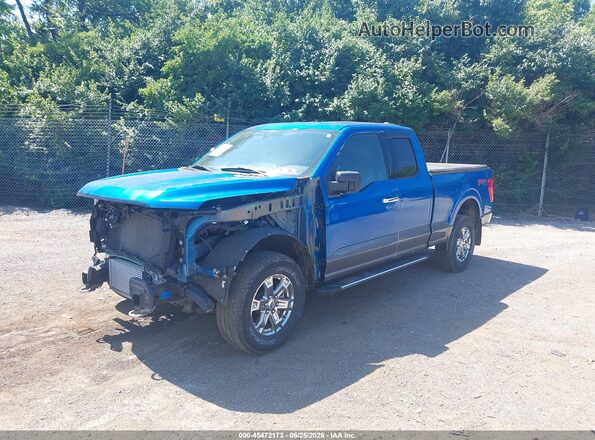 1FTFX1E84MFB67040 2021 FORD F150 Blue წინა ხედი