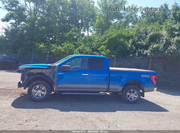1FTFX1E84MFB67040 2021 FORD F150 Blue სალონის 360-გრადუსიანი ხედი