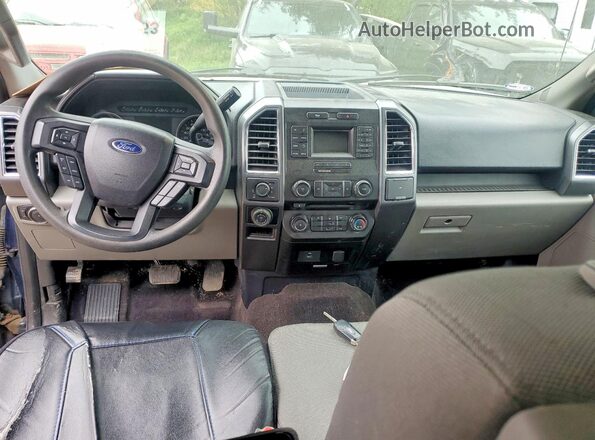 1FTFX1EF1GKE87801 2016 FORD F150 Blue Առջևի վահանակի տեսք