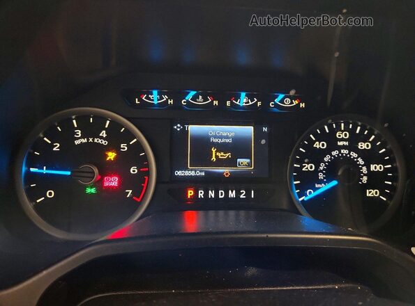 1FTFX1EF2GFB60977 2016 FORD F150 Black ხელსაწყოთა პანელის ხედი