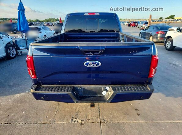 1FTFX1EF2HKC00161 2017 FORD F150 Blue Հետևի տեսք
