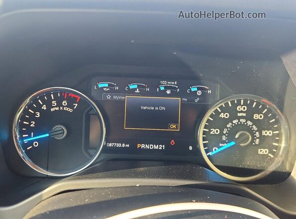 1FTFX1EF2HKC00161 2017 FORD F150 Blue Սարքավորումների վահանակի տեսք