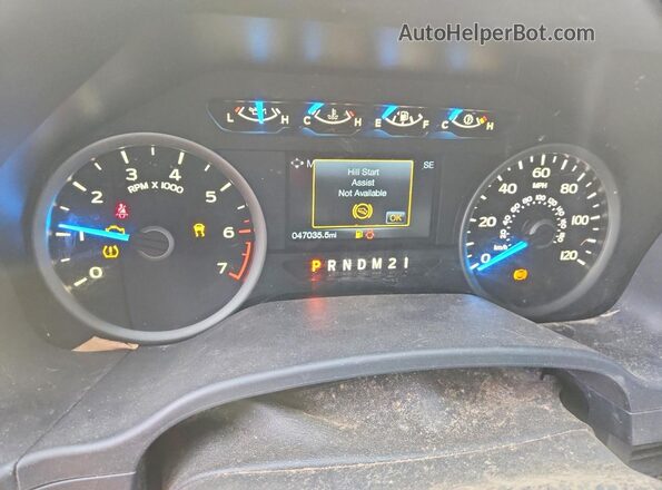 1FTFX1EF3HKE44594 2017 FORD F Blue Vista del cuadro de instrumentos
