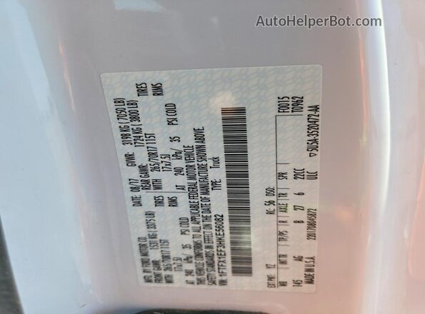 1FTFX1EF3HKE56082 2017 FORD F150 White Շարժիչի բաժամունքի տեսք