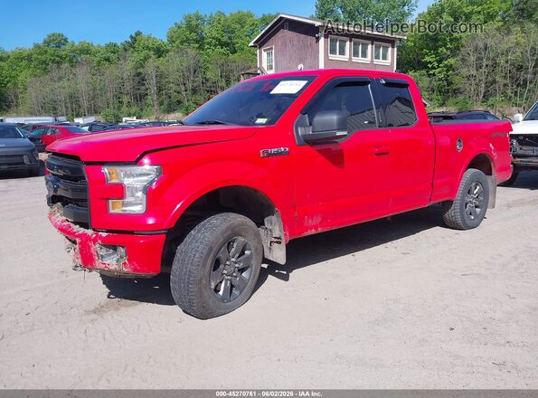 1FTFX1EF4HKD37716 2017 FORD F150 Red წინა მარცხენა ხედი სამი მეოთხედიდან