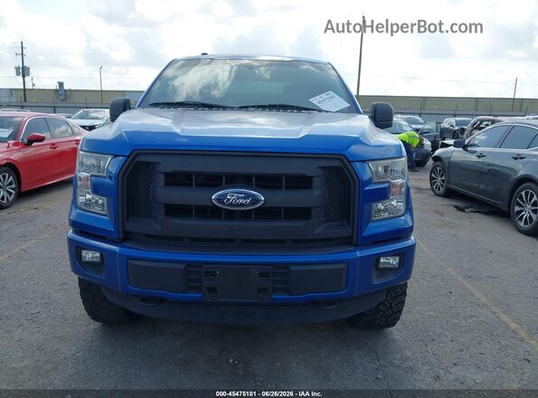 1FTFX1EF5GKF15552 2016 FORD F150 Blue Widok zestawu wskaźników