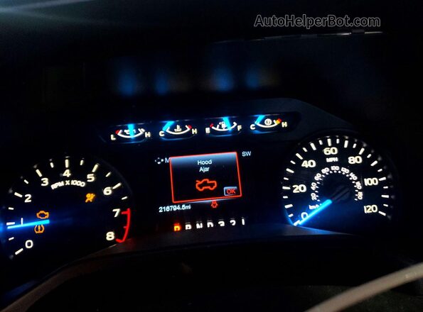 1FTMF1C83GFB52577 2016 FORD F150 White Instrument cluster view