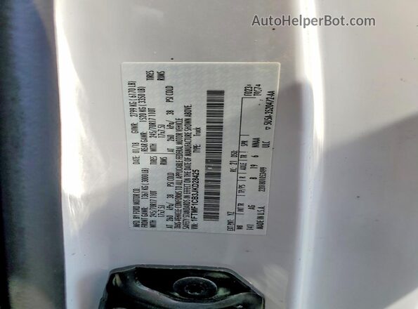 1FTMF1CB3JKD28425 2018 FORD F150 White 