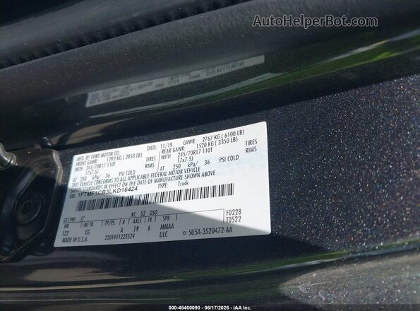 1FTMF1CB3LKD16424 2020 FORD F150 Gray ძრავის განყოფილების ხედი