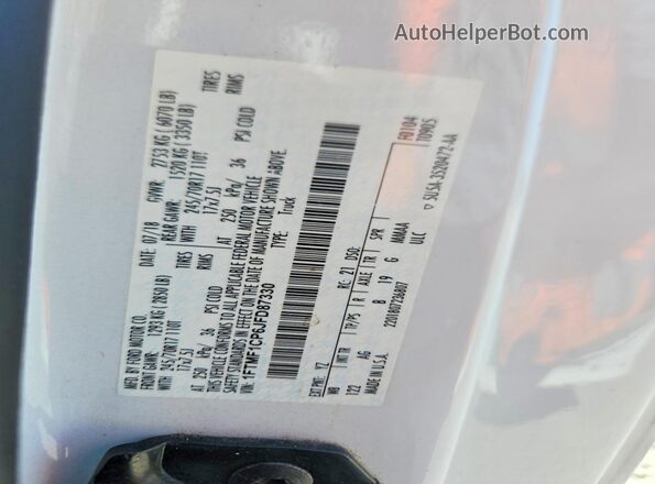1FTMF1CP6JFD87330 2018 FORD F150 White Engine compartment view