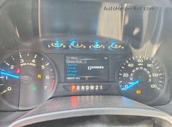 1FTMF1EP6HKE25914 2017 FORD F150 White Սարքավորումների վահանակի տեսք