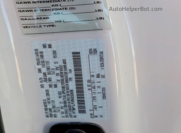 1FTMF1LP3RKE02658 2024 FORD F150 Белый Вид подкапотного пространства