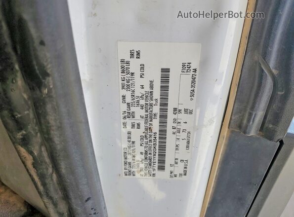 1FTYE1YM2GKB35416 2016 FORD TRANSIT White Вид наклейки з VIN-кодом