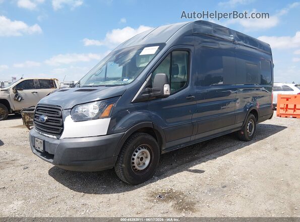 1FTYR3XM4KKB33452 2019 FORD TRANSIT-250 Blue Vista tres cuartos delantera izquierda