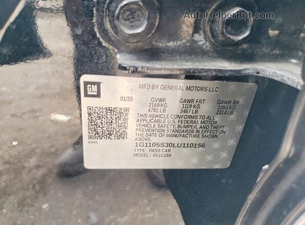 1G1105S30LU110156 2020 CHEVROLET IMPALA Black Շարժիչի բաժամունքի տեսք