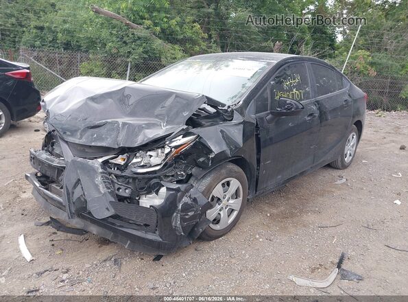 1G1BC5SM2G7243624 2016 CHEVROLET CRUZE Black Առջևի ձախ երեք քառորդ տեսարան