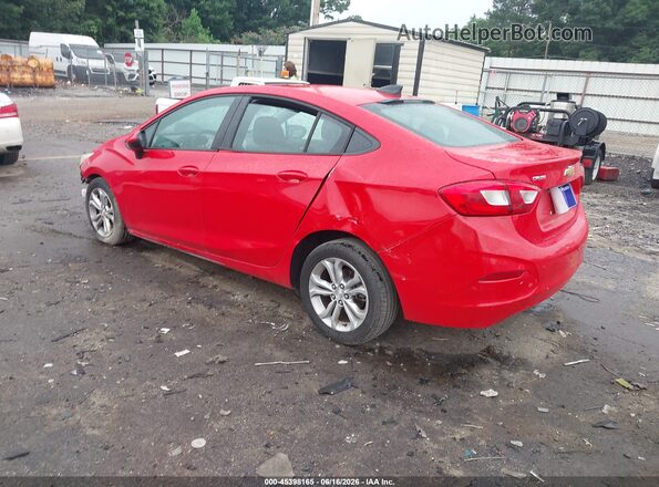 1G1BC5SM4K7142058 2019 CHEVROLET CRUZE Red Trasero izquierdo