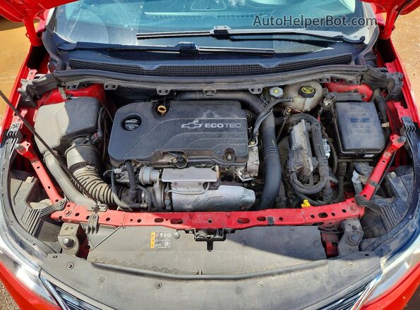 1G1BC5SM7J7149844 2018 CHEVROLET CRUZE Red უკანა სალონის ხედი