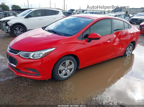 1G1BC5SM9J7180237 2018 CHEVROLET CRUZE Red წინა მარცხენა ხედი სამი მეოთხედიდან
