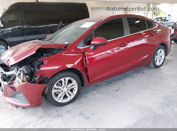 1G1BE5SMXK7142012 2019 CHEVROLET CRUZE Red Առջևի ձախ երեք քառորդ տեսարան