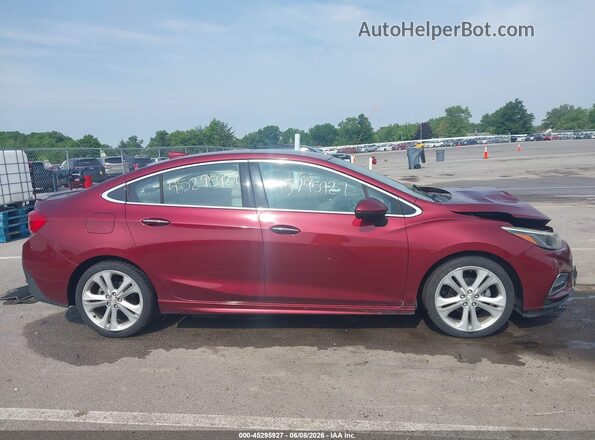 1G1BG5SM7G7307791 2016 CHEVROLET CRUZE Red Vista interior trasera