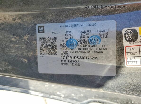 1G1FB1RS3J0175299 2018 CHEVROLET CAMARO Gray 