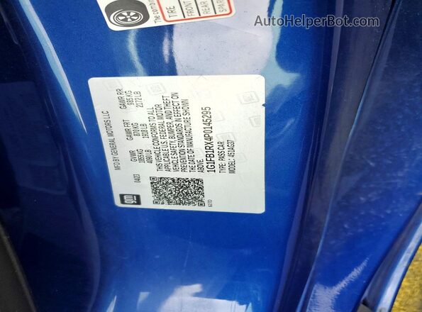 1G1FB1RX4P0145295 2023 CHEVROLET CAMARO Blue Engine compartment view