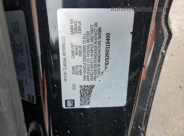 1G1FB3DS2R0118400 2024 CHEVROLET CAMARO Black Vista interior de 360 grados