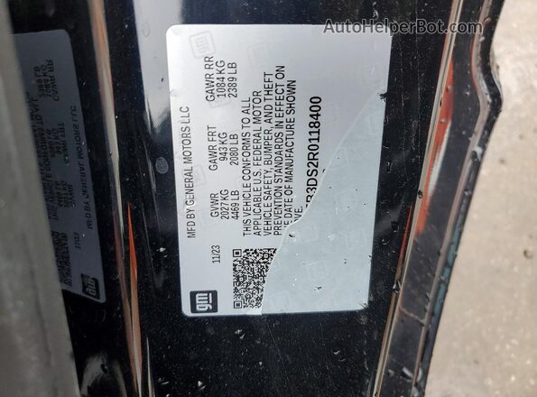 1G1FB3DS2R0118400 2024 CHEVROLET CAMARO Black Vista de la etiqueta del VIN