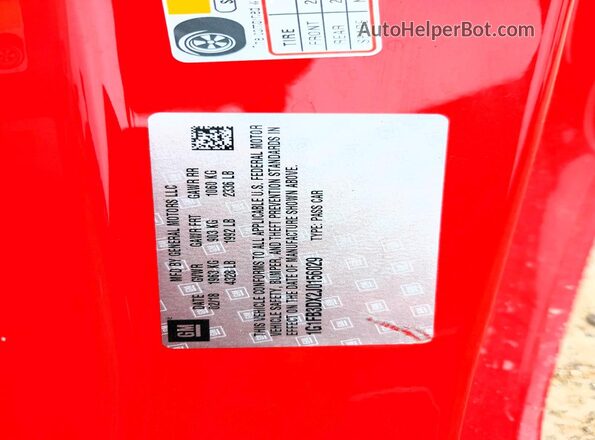 1G1FB3DX2J0156029 2018 CHEVROLET CAMARO Red Engine compartment view