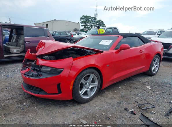 1G1FB3DX5L0124422 2020 CHEVROLET CAMARO Красный Передняя левая четверть