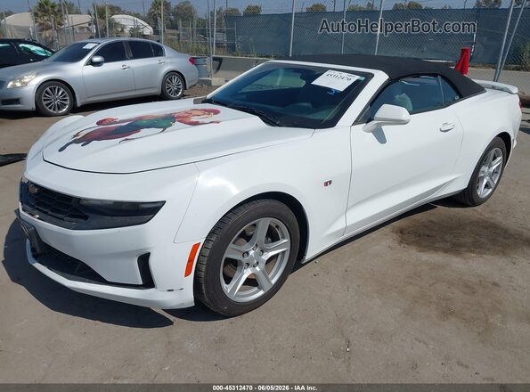 1G1FB3DX7L0110182 2020 CHEVROLET CAMARO White Առջևի ձախ երեք քառորդ տեսարան