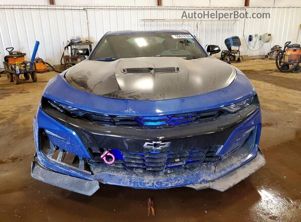 1G1FE1R73K0109906 2019 CHEVROLET CAMARO Blue Front view