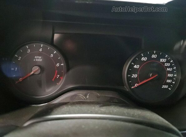 1G1FE1R73K0109906 2019 CHEVROLET CAMARO Blue Instrument cluster view