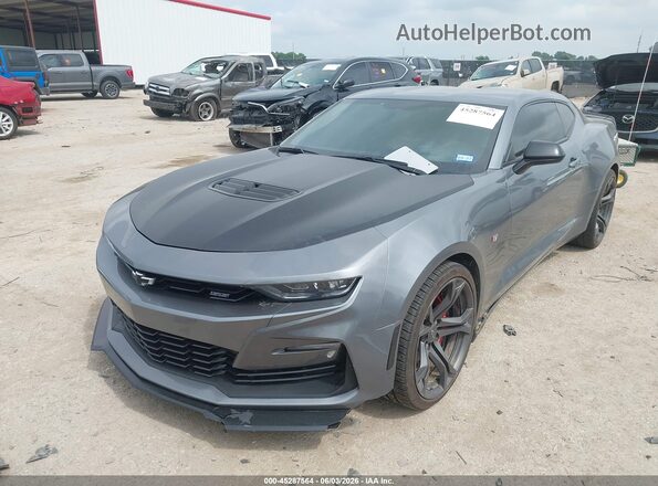 1G1FF1R74M0131879 2021 CHEVROLET CAMARO Gray წინა მარცხენა ხედი სამი მეოთხედიდან